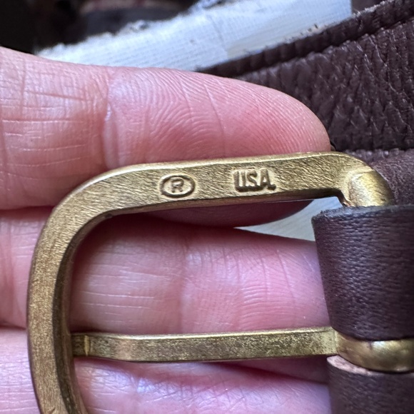 100% Leather Large M LONDON Vintage Backpack Maroon/Brown, Suede Interior Bag - Picture 5 of 13